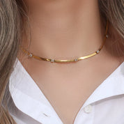 Colar Choker Zircônia