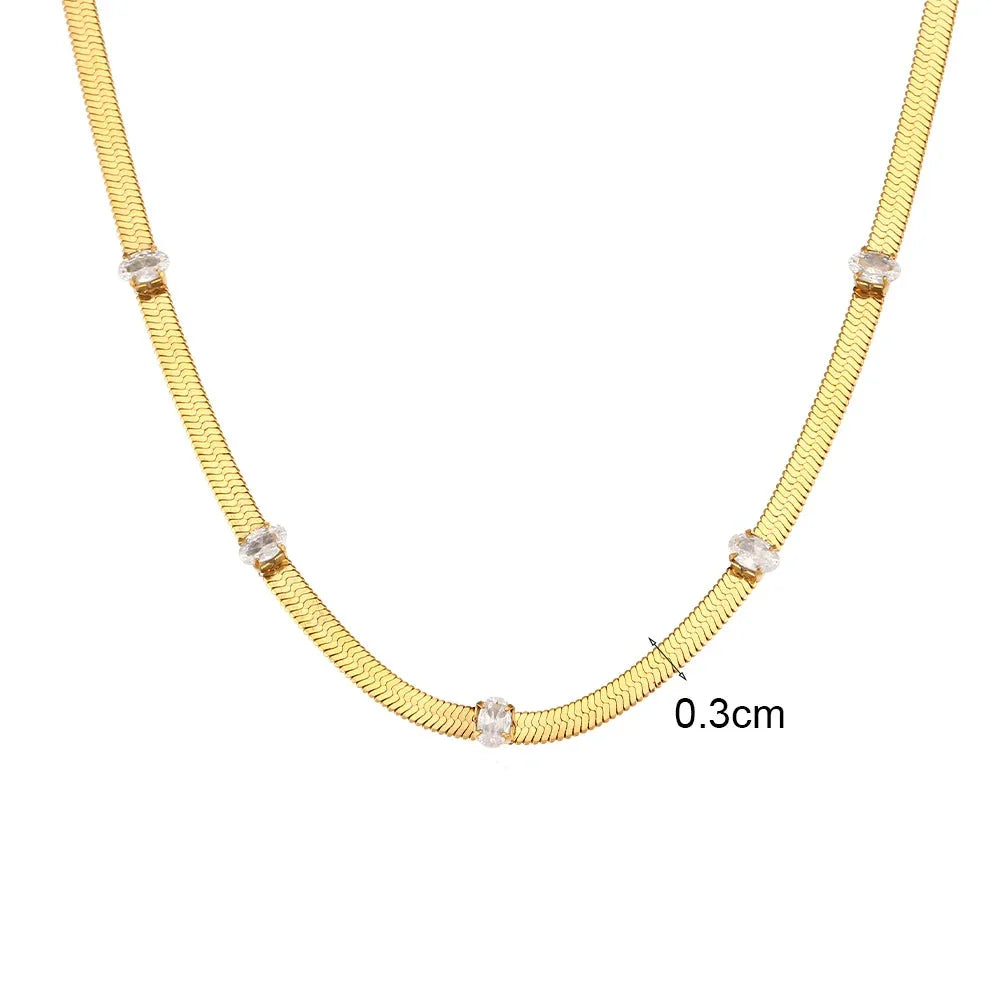 Colar Choker Zircônia