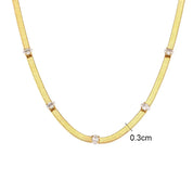 Colar Choker Zircônia